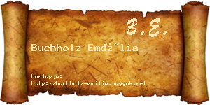 Buchholz Emília névjegykártya